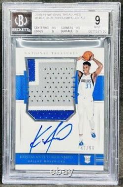 Kostas Antetokounmpo 2018-19 National Treasures RPA Patch Auto RC /99 BGS 9