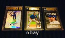 Kris Bryant Rookie Autograph Pristine 10 Bgs Auto Lot Leaf Bowman Panini Gem #1