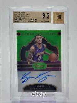 Kyle Kuzma 2017-18 Select Rookie Autograph Neon Green Rc Auto 42/65 Bgs 9.5
