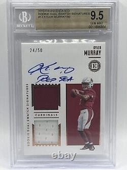 Kyler Murray Rookie Patch On Card Auto #d /50 2019 Encased Signatures BGS 9.5 10