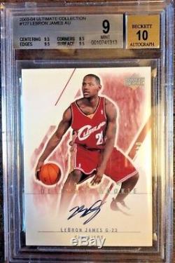 LEBRON JAMES 2003-04 ULTIMATE COLLECTION AUTOGRAPH RC #48/250 BGS 9 With10 AUTO