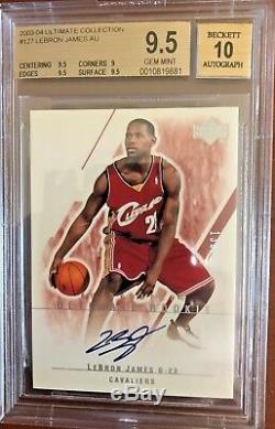 LEBRON JAMES 2003-04 ULTIMATE COLLECTION RC AUTOGRAPH #138/250 BGS 9.5 With10 AUTO