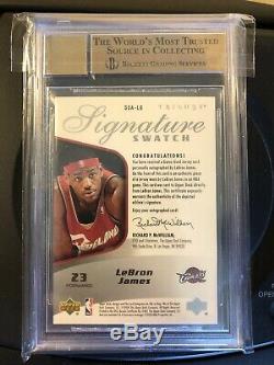 LEBRON JAMES 2005-06 UD TRILOGY AUTO Signature Swatch BGS 9.5 Upper Deck Lakers