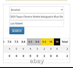 LUIS ROBERT BGS 9.5 Pop 2 2020 Topps Chrome RC Auto 116/150 Blue Wave Refractor