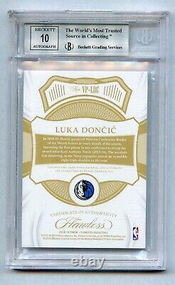 LUKA DONCIC 2018 FLAWLESS Rookie Auto /25 BGS 9 Vertical Game used Patch