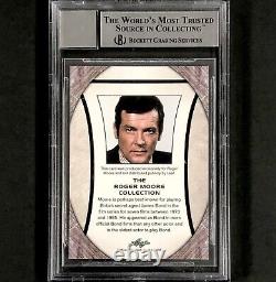 Leaf Roger Moore Collection on-card autograph /040 BGS 10 Auto Beckett BAS