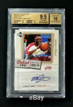 Lebron James 2005 Upper Deck Rookie Debut Ink Autograph Sp Auto Bgs 9.5 10 Rare