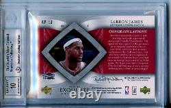 Lebron James 2006-07 Exquisite Autograph Patch BGS 8.5 3-clr Jersey Auto BGS 8.5