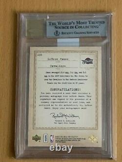 Lebron James Auto /5 2007-08 Ud Artifacts Exclusives Orange Autograph Bgs 8.5/10