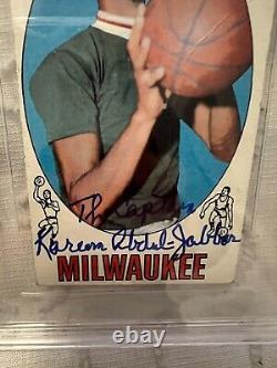 Lew Alcindor 1969 69 Topps Rookie Auto Autograph Signed BGS Kareem Abdul Jabbar