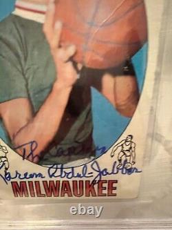 Lew Alcindor 1969 69 Topps Rookie Auto Autograph Signed BGS Kareem Abdul Jabbar