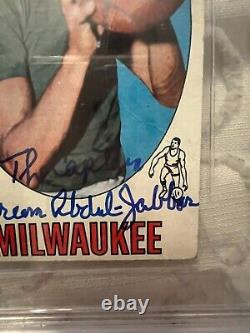 Lew Alcindor 1969 69 Topps Rookie Auto Autograph Signed BGS Kareem Abdul Jabbar