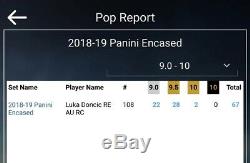 Luka Doncic 2018-19 Panini Encased Rookie Endorsements Auto /75 BGS 10 Pristine