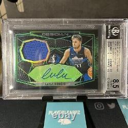 Luka Doncic 2018/19 Panini Obsidian Rc Etch Green Autograph Rpa Auto /15 Bgs 8.5
