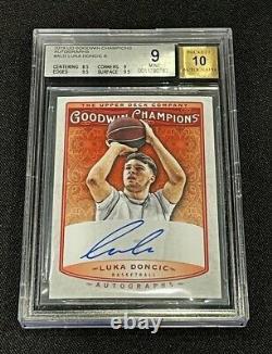Luka Doncic 2018-19 Upper Deck Goodwin Champions On-card Auto Rookie Rc Bgs 9 10