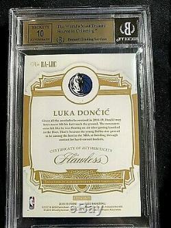 Luka Doncic 2018 Flawless Rookie Autographs AUTO RC Emerald 4/5 BGS 9.5 /10 Auto