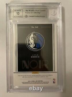 Luka Doncic ROOKIE PATCH ON-CARD AUTO RPA 2018-19 Noir /99 BGS 8.5 AUTO 10 RC