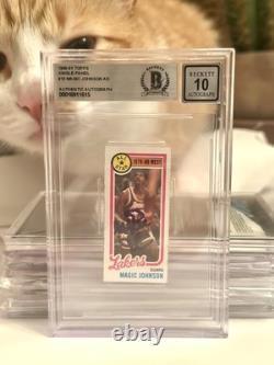 MAGIC JOHNSON 1980-81 TOPPS SINGLE PANEL ROOKIE IP AUTOGRAPH AUTO BGS Investment