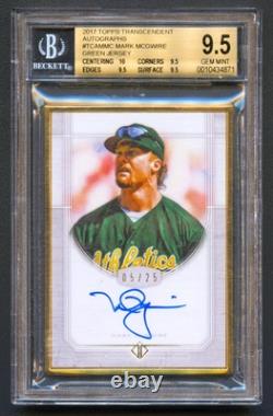 MARK McGWIRE 2017 TOPPS TRANSCENDENT AUTO AUTOGRAPH /25 BGS 9.5/10 TRUE GEM+