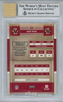 MATT RYAN 2008 Contenders College Rookie Ticket AUTO / AUTOGRAPH #179 BGS 9 / 10