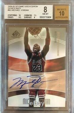 MICHAEL JORDAN 2004-05 SP Game Used Edition Significance #MJ AUTO 80/100 BGS 8.0