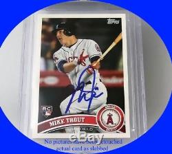 MIKE TROUT 2011 TOPPS UPDATE RC BAS GRADED PRISTINE 10 Auto Card BGS 9 Mint