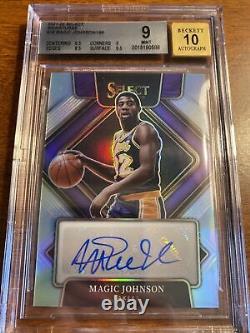Magic Johnson 2021-22 Select SP Silver Auto /199 Jersey #? BGS 9 With 10 Auto