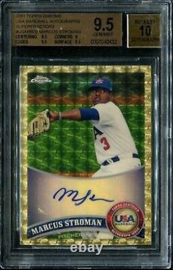 Marcus Stroman 2011 Topps Chrome USA SUPERFRACTORS BGS 9.5 AUTO AUTOGRAPHED RC