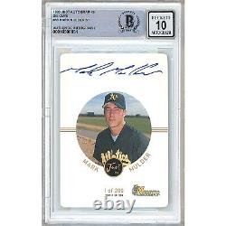 Mark Mulder Oakland Athletics 1999 Just Autographs Baseball BGS Auto 10 Slab RC