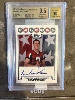 Matt Ryan? 2008 Topps Premiere RC Rookie AUTO BGS 9.5 Gem Mint Falcons