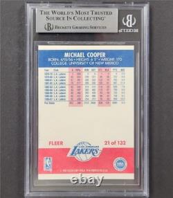 Michael Cooper signed LA 1987-88 Fleer #21 card autograph BAS BGS Auto