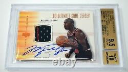 Michael Jordan 2000-01 Ud Flight School Ultimate Game Used Patch Auto Bgs 9.5/10