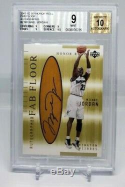 Michael Jordan 2001-02 Ud Honor Roll Fab Floor Autographs Auto Bgs 9 Mint