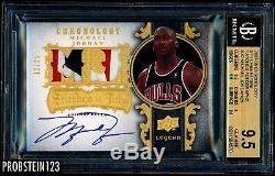 Michael Jordan 2007-08 UD Chronology Stitches In Time Auto Patch /25 BGS 9.5 10