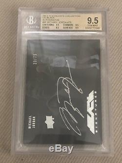 Michael Jordan 2012-13 UD Exquisite Black Auto BGS 9.5/10 #/75 Autograph