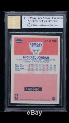 Michael Jordan Signed 1986-87 Fleer #57 RC 2006-07 Buyback 20/23 BGS 8.5 10 AUTO