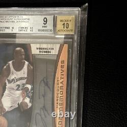 Michael Jordan Upper Deck Hard Court Autograph Bgs 9 Mint Auto 10