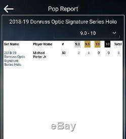 Michael Porter Jr. 2018-19 Optic Signature Series Holo Auto 10 Bgs 9.5 Pop 6