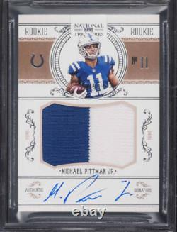 Micheal Pittman Jr. 2020 National Treasures Crossover RC Patch Auto /99 BGS 8.5