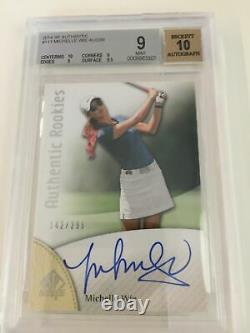 Michelle Wie Auto Gem 10 Auto MINT Card Golf Autograph BGS RARE 2014 Upper Deck