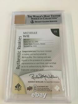 Michelle Wie Auto Gem 10 Auto MINT Card Golf Autograph BGS RARE 2014 Upper Deck