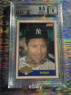Mickey Mantle 1991 Score Auto Autograph BGS 9.5 Gem Mint