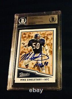 Mike Singletary Autograph BGS Beckett 2017 Classics Panini Set Gem Auto #1 Bears