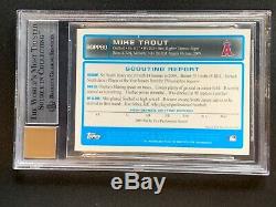 Mike Trout 2009 Bowman Chrome Draft Auto Autograph Rookie Rc Bgs 9  Center 9.5