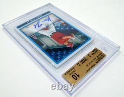 Mike Trout 2009 Bowman Chrome Draft Picks Rookie Auto Bgs 10/10 Pristine Pop 22