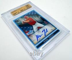 Mike Trout 2009 Bowman Chrome Draft Picks Rookie Auto Bgs 10/10 Pristine Pop 22