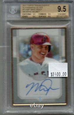 Mike Trout 2017 Topps Transcendent Auto Gold Framed Silver Autograph BGS 9.5/10