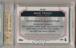 Mike Trout 2020 Topps Dynasty Autograph Mlb Logoman Patch Auto 1/1 Bgs 9.5 Gem