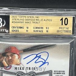 Mike Trout 2020 Topps Sterling Relics Auto BGS Pristine 10/10