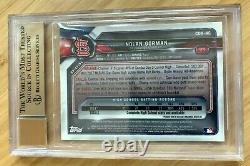 NOLAN GORMAN GEM MINT! 2018 Bowman Chrome #BDC117 Autograph AUTO BGS 9.5/10